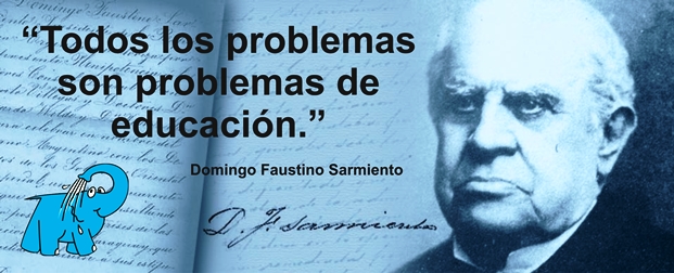 Una Enseñanza de Domingo Faustino Sarmiento en la Frase del Día del Elefante Azul de Avilés